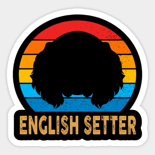 English Setter Dog Vintage Sticker